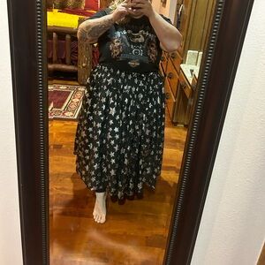 Halogen x Atlantic Pacific Star Chiffon Midi Skirt 🖤⭐️